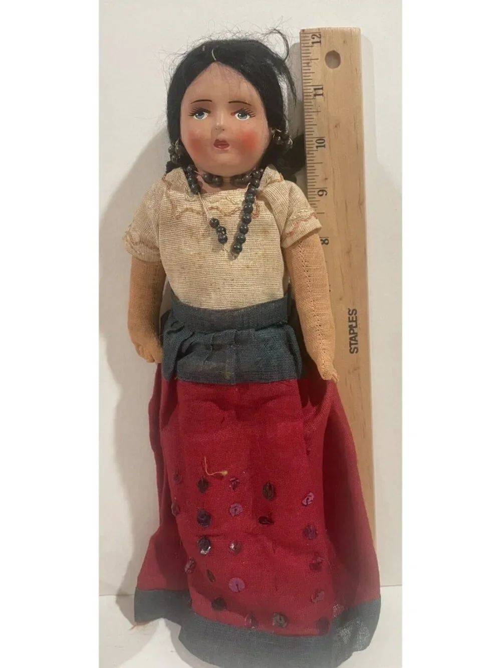 Vintage Composition and Cloth Mexican 12